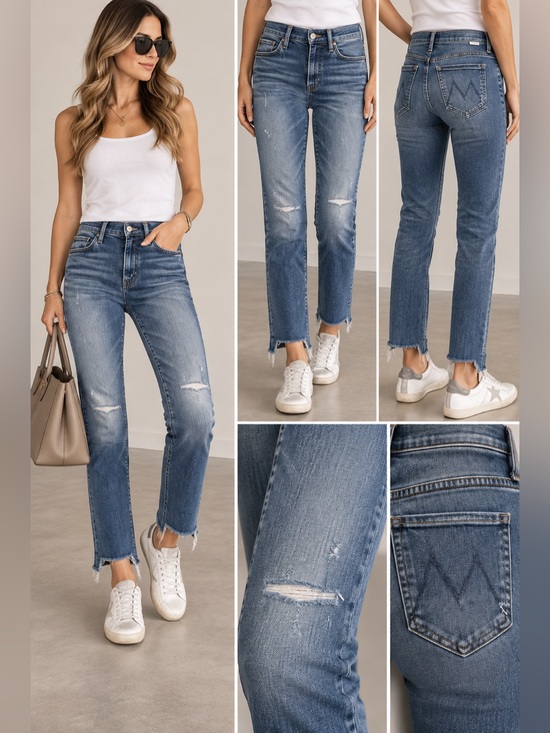 MOTHER Denim - Mother The Rascal Ankle Step Fray jeans size 25